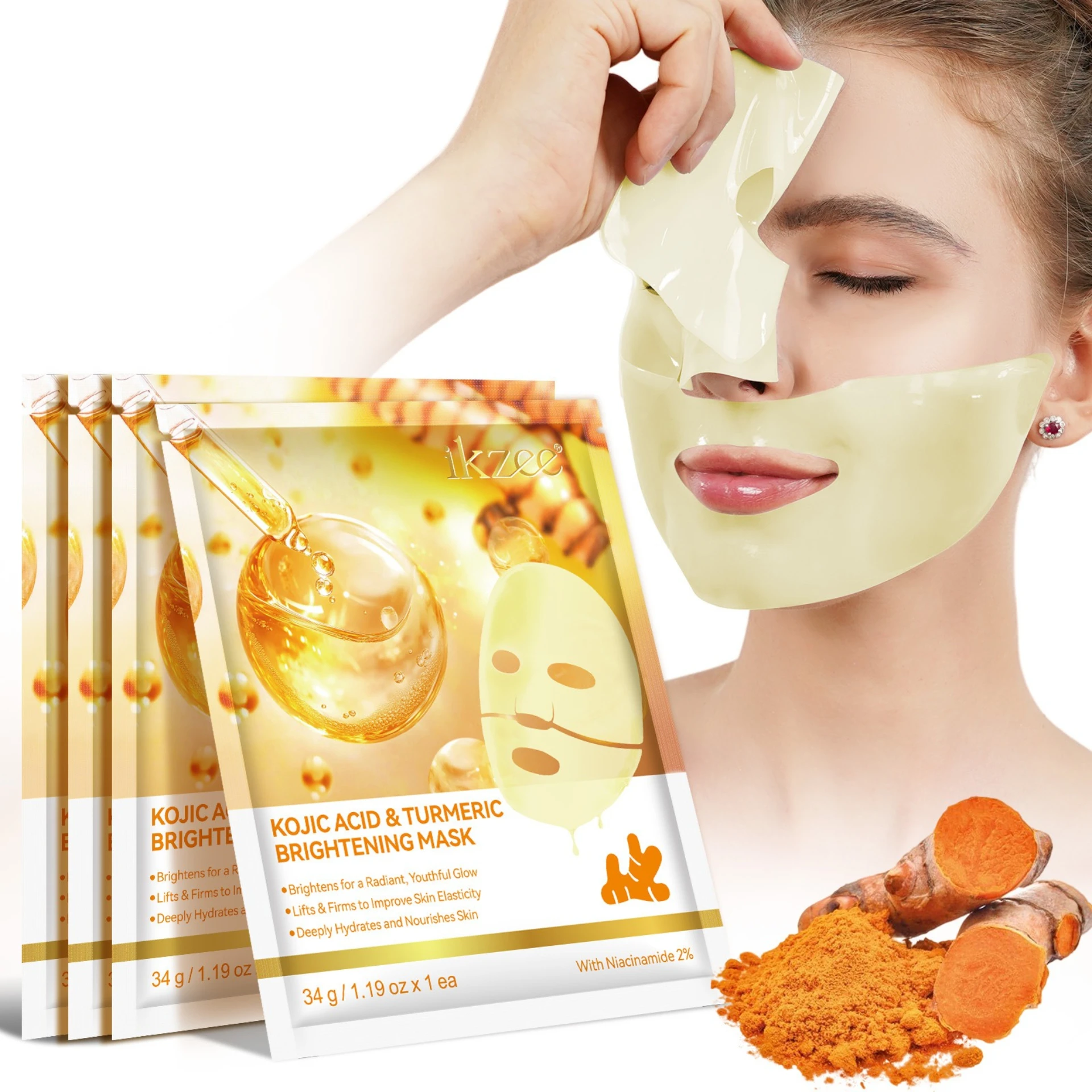 TURMERIC COLLAGEN FACE MASK Firming Lift Hydrating Moisturizing Deep Moisturizing Lift Skin Tone Skincare