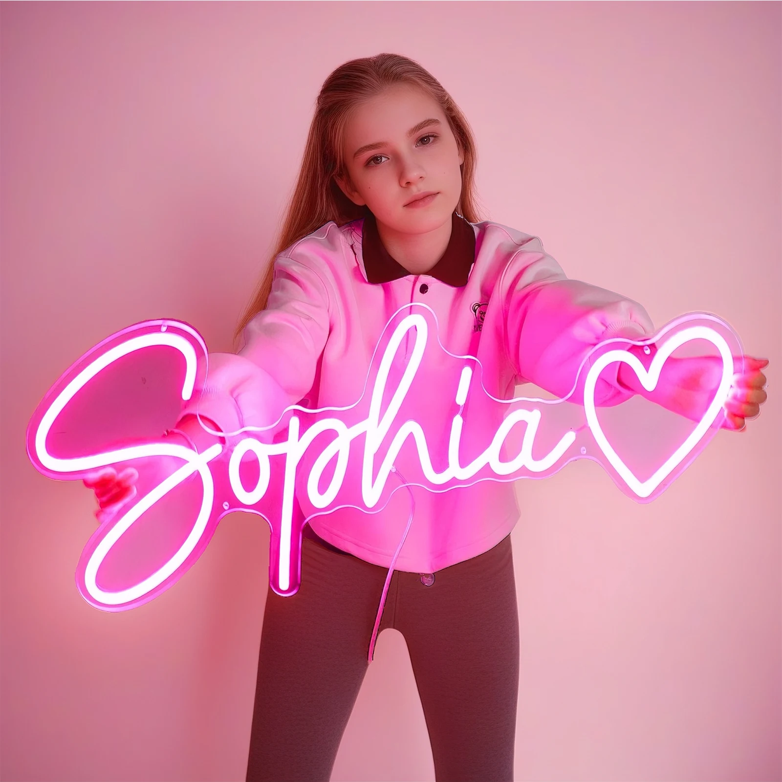 

Custom LED Neon Lights Name Light for Kids - Adjustable Brightness, for Wall Decor Bedroom Decor Personalized