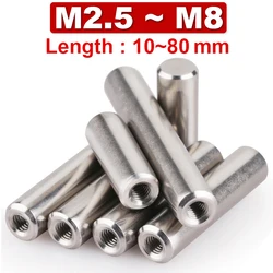 GB120 Internal Thread Cylindrical Pin/Internal Tooth Positioning Pin/Internal Thread with Hole 304Stainless Steel M2.5M3M4M5M6M8