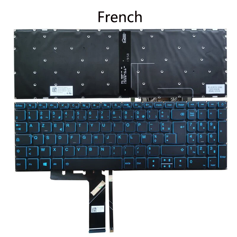 Imagem -04 - Backlit Francês Espanhol Nós Teclado para Lenovo Ideapad L34017 L340-15 L340-17irh L340-15irh fr sp Novo