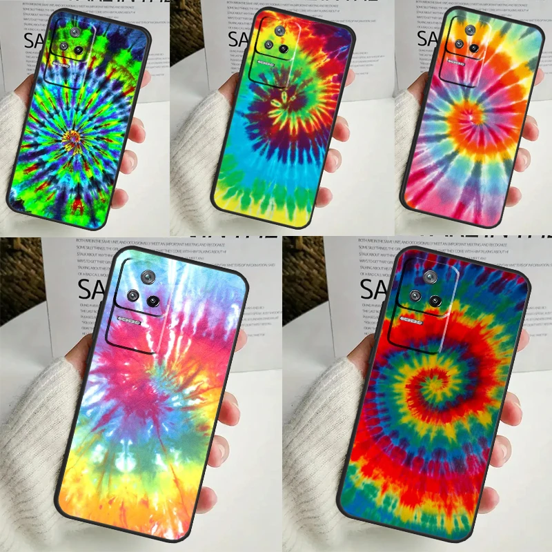 Trippy Tie Dye Hippie Art Case For POCO X6 Pro X3 X5 F3 F5 M5s M6 Pro Xiaomi 14 Ultra 11T 12T 13T Pro 12 13 Lite Cover