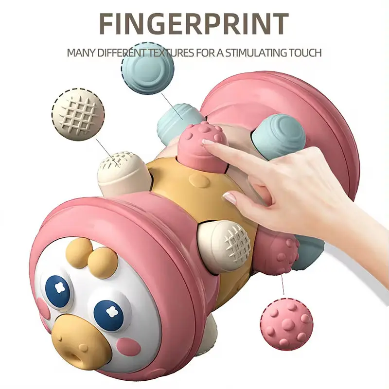 赤ちゃんのかわいいローラープレス早期教育学習パズル、ハイハイ練習、指の細かい動きを訓練する鳴るおもちゃ