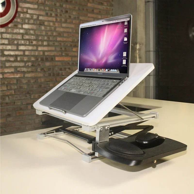 Folding desk with elevated stand