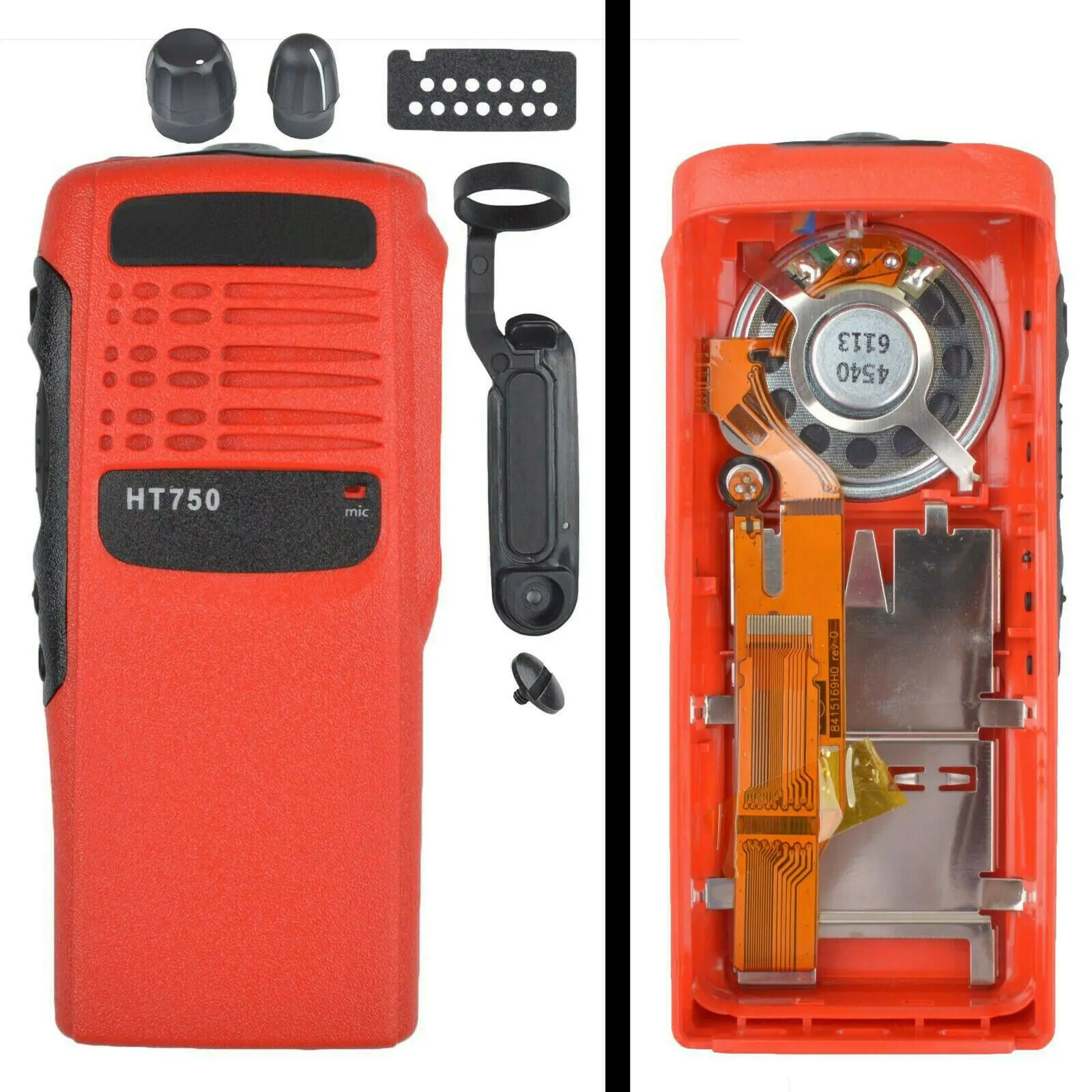 Red Replacement Housing Case Kit With Mic For HT750 GP340 GP328 Handheld Two-way Radios