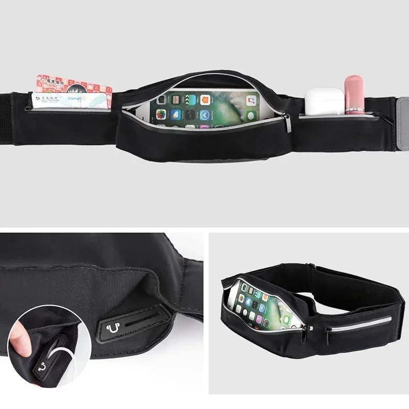 Outdoor Running Belt Bag Mobile Cell Phone Waist Pouch Bag for Men and Women Sports Fanny Pack Waterproof Jogging Gym Waist Bags