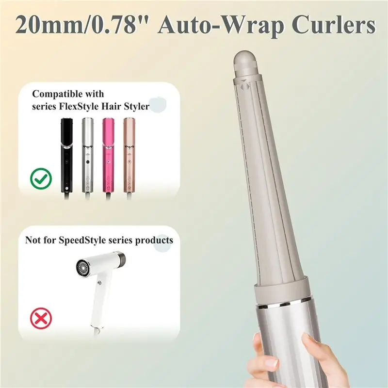 BAAO-Per Shark Flexstyle Attacco lungo per botti arricciacapelli Spazzola rotonda Crea ondulazione naturale classica e strutturata S