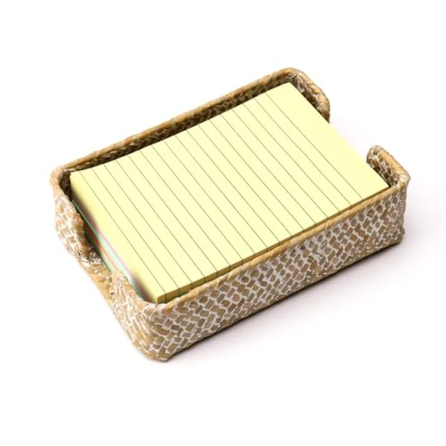 

Sticky Note Holder, Seagrass Post It Note Dispenser, Woven Sticky Note Dispenser, Farmhouse Style Post It Holder for Home Offic