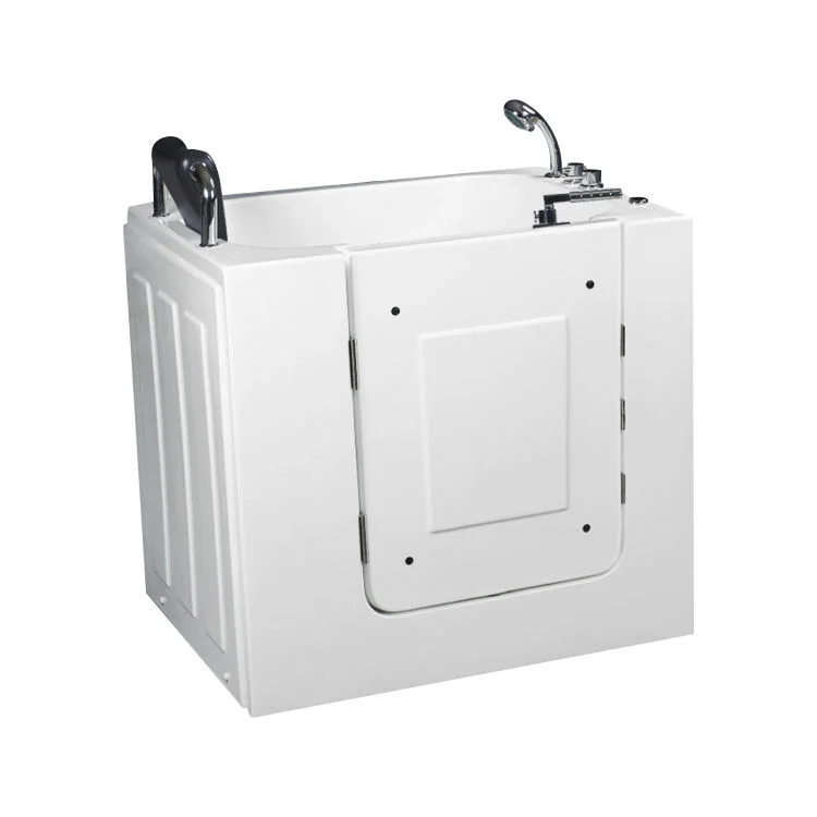 Customizable Open Door Acrylic Corner Freestanding Bathtub Massager Whirlpool Bath Tub For Elderly People Home Use