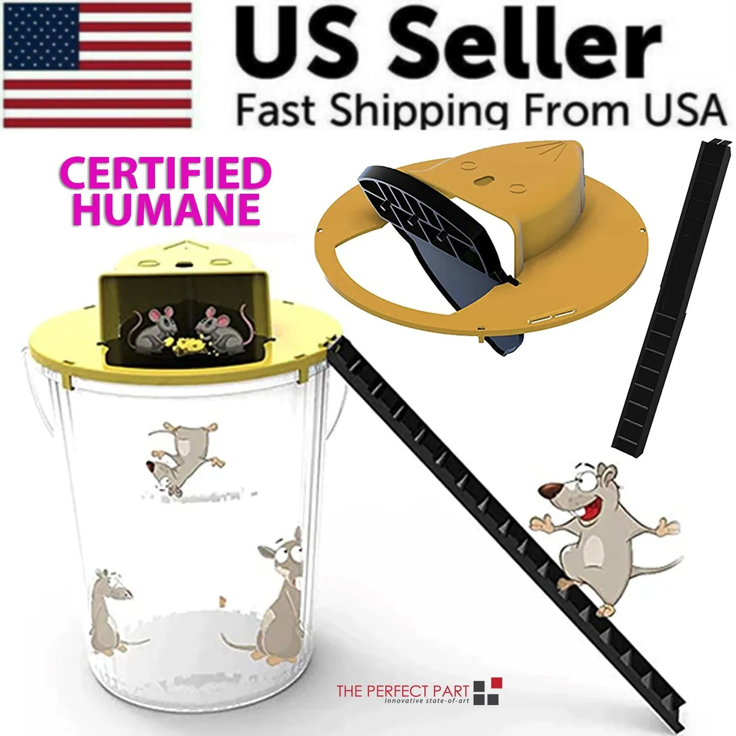 

Mouse Rat Trap Flip & Slide Mouse Trap Bucket Catcher Mousetrap Slide Bucket Lid