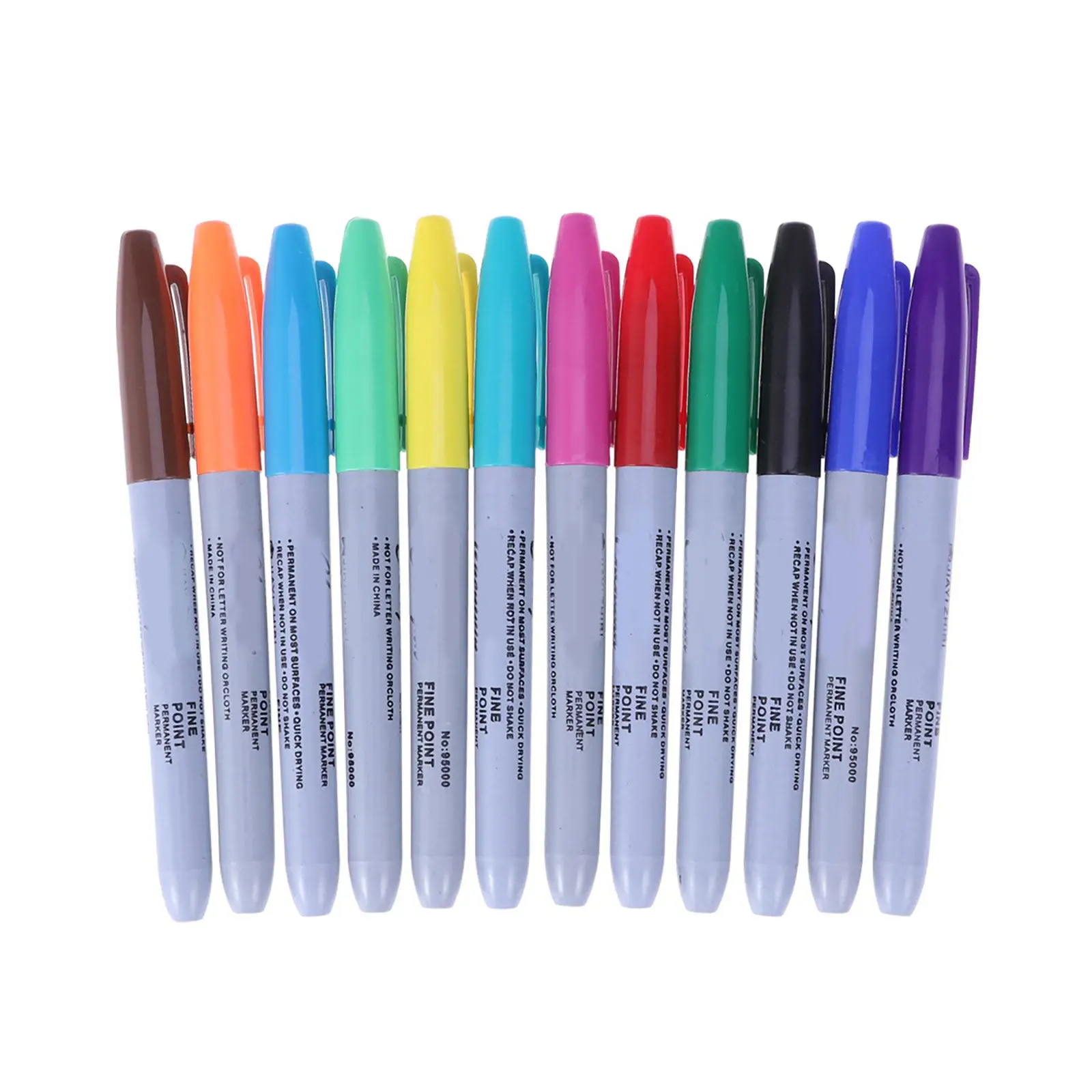 12 Colors Water-Based Skin Marker Pen Non-Toxic Acid-Free Fast-Drying Tattoo Marking Pen for Precise Needle Placement and Body