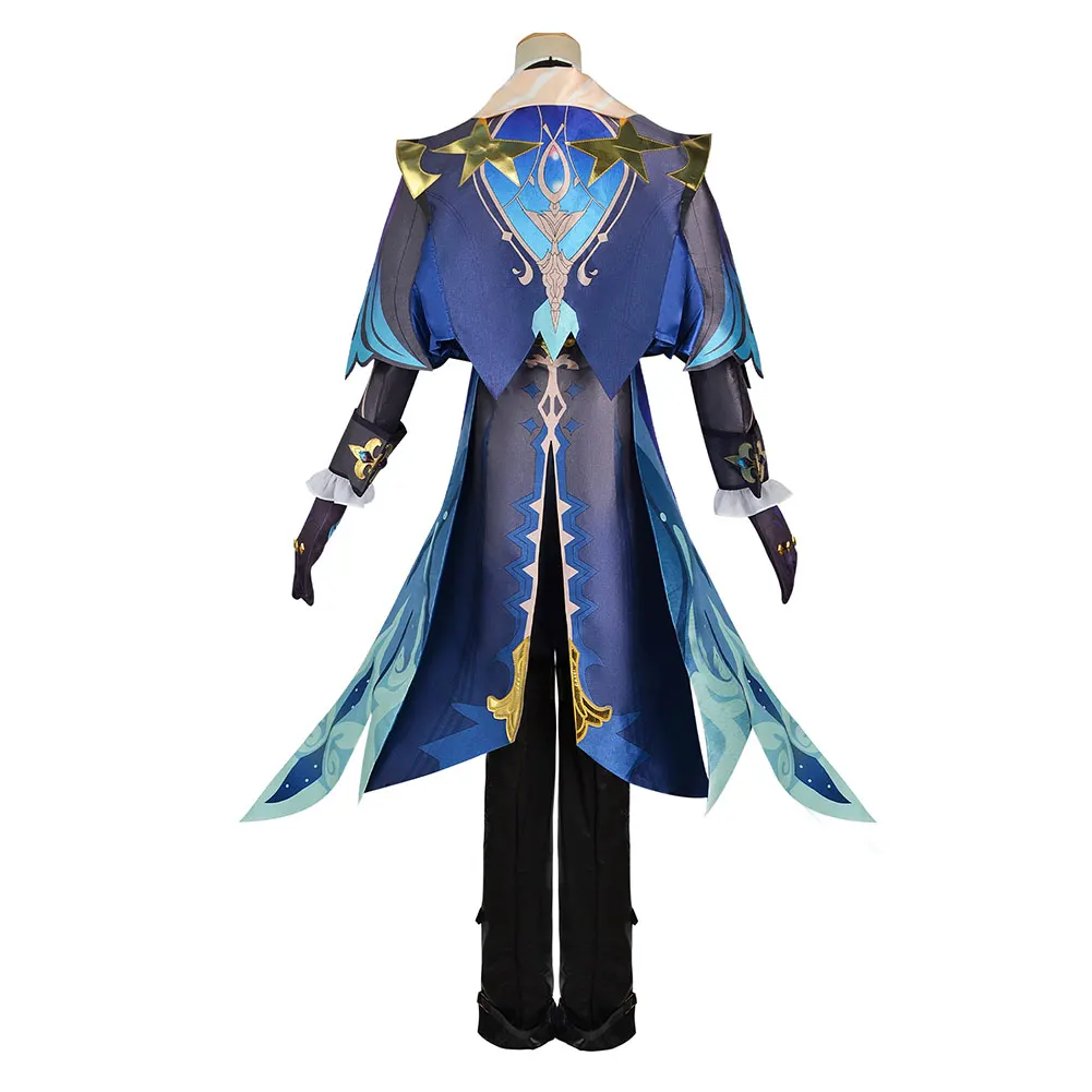 Neuvillette Cosplay Costume Game Genshin Impact Top Pants for Men Adult Role Play Fantasy Outfits Halloween Carnival Party Suit