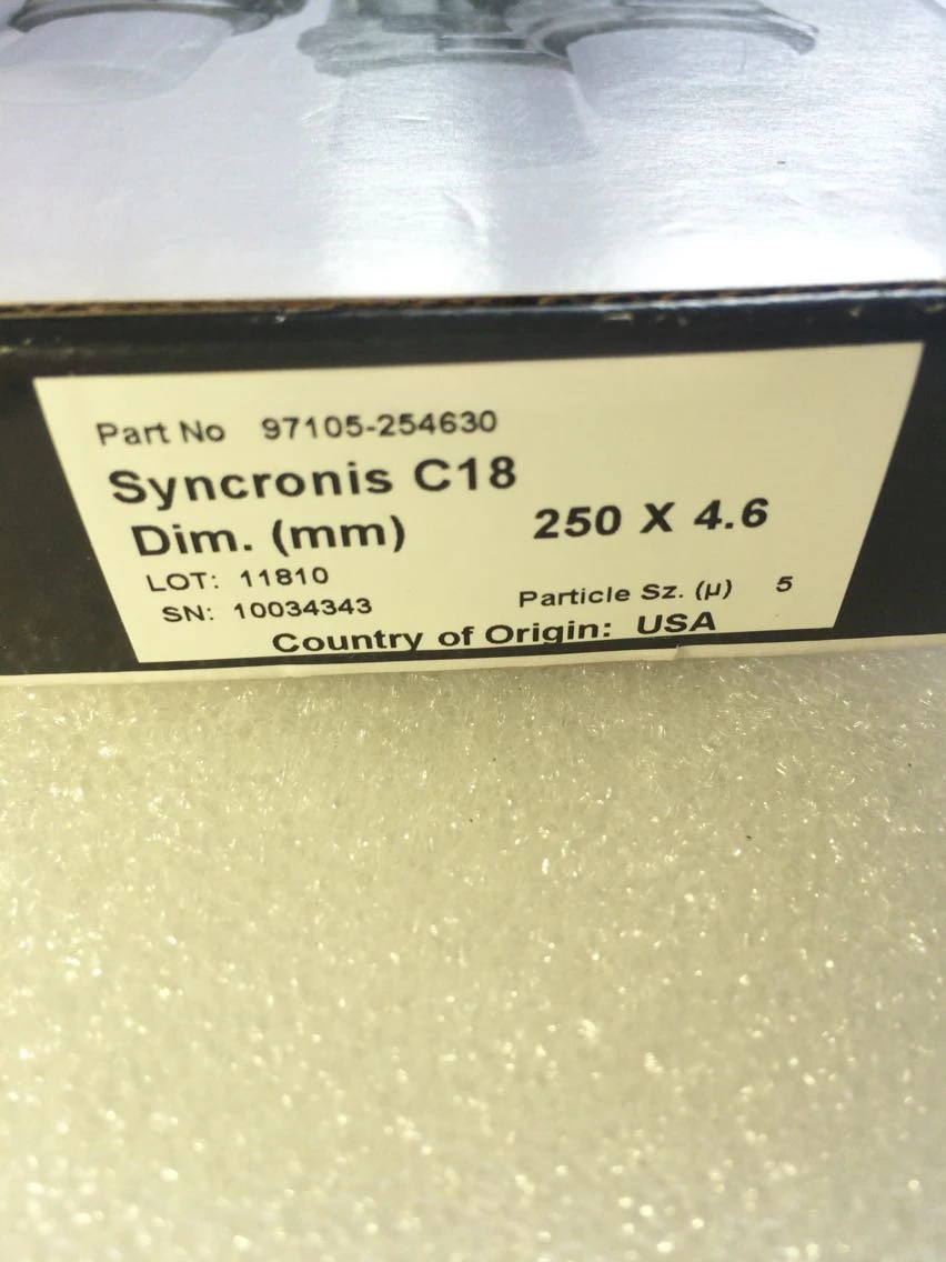 

For Thermo LC Column 97105-254630 Syncronis C18 250 X 4.6 For Thermo