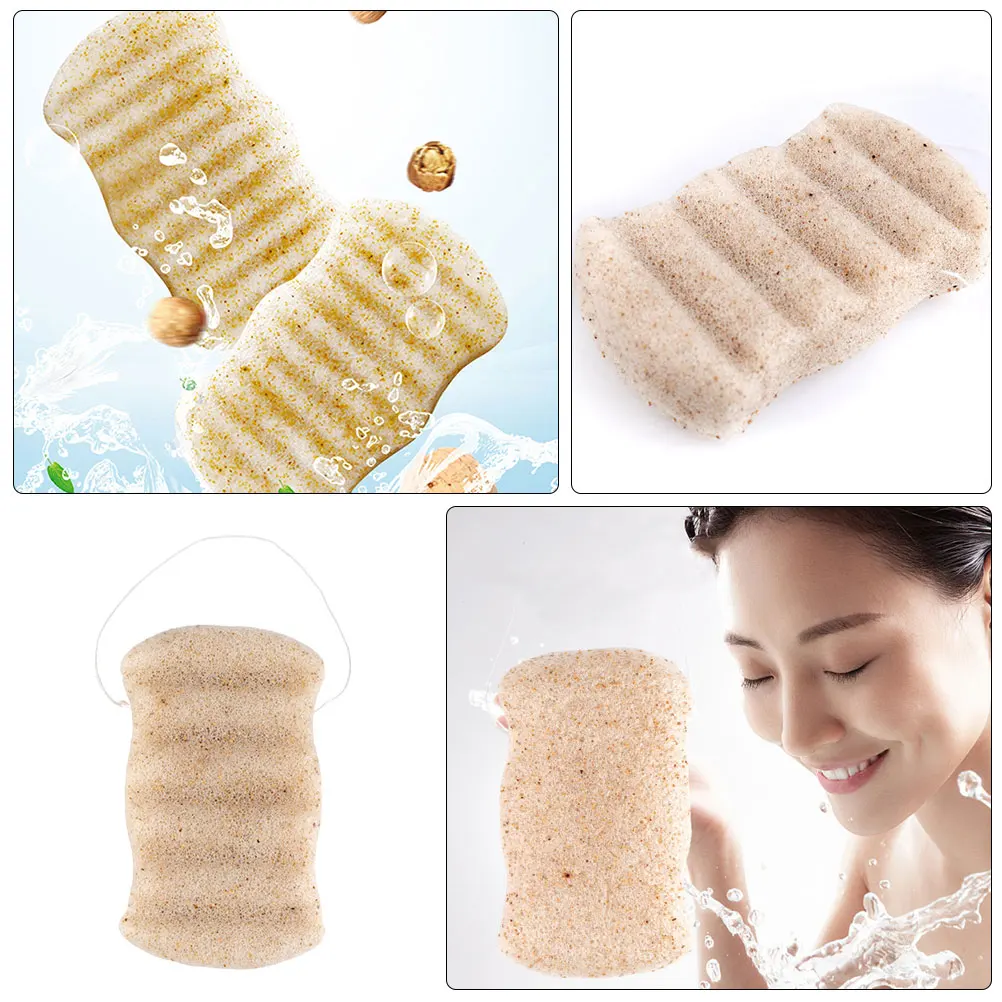 

1Pcs Wave Shape Facial Cleansing Sponge Gentle Exfoliating Face Puff Deep Pore Cleanser Skin Care Tool for Makeup Removal Daily