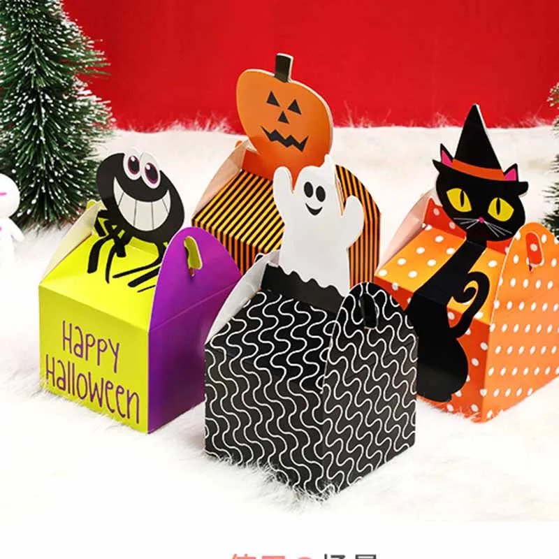 Halloween Pumpkin Spider Ghost Candy Box Packaging