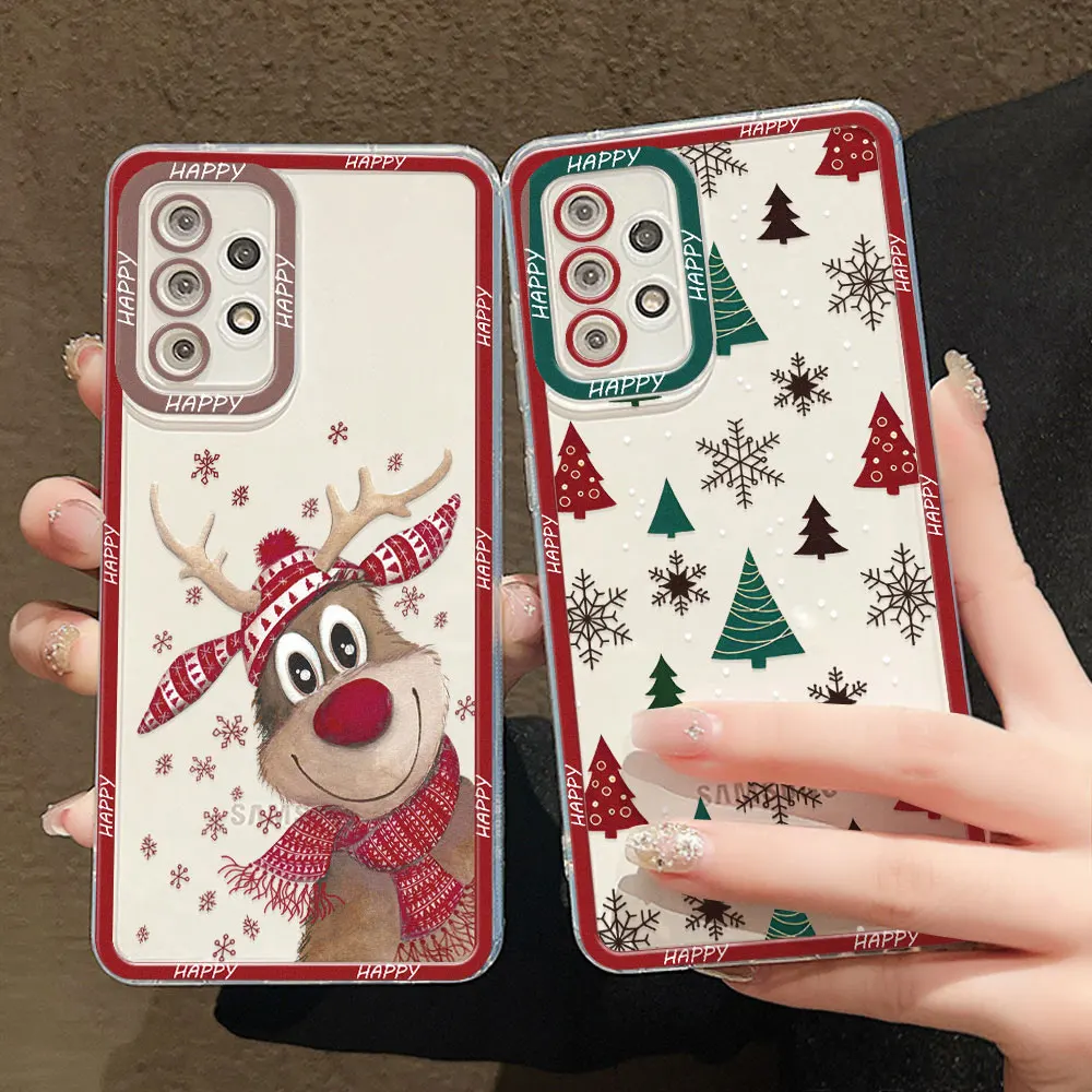 

Christmas Case For Samsung A55 5G A54 A53 S24 Ultra S23 S22 S21 S20 FE A35 A34 A33 A32 A15 A14 A13 A05s A12 A52 A51 Soft Funda