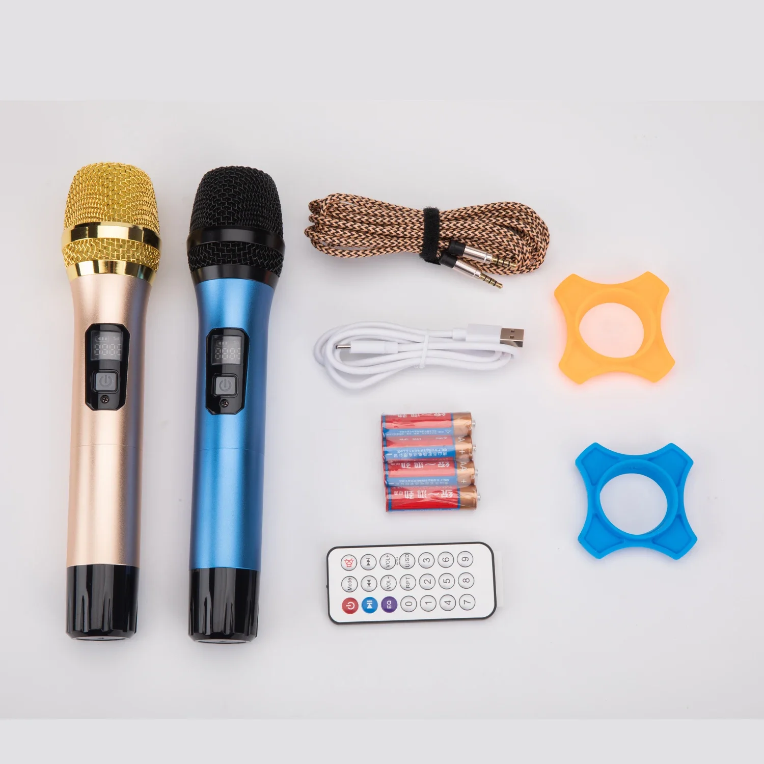 ขายร้อนไฮไฟแบบพกพาลําโพงคาราโอเกะกีตาร์เสียงเบสไมโครโฟนเล่นและร้องเพลง KTV กลางแจ้งแบบพกพาชาร์จ BT ลําโพง