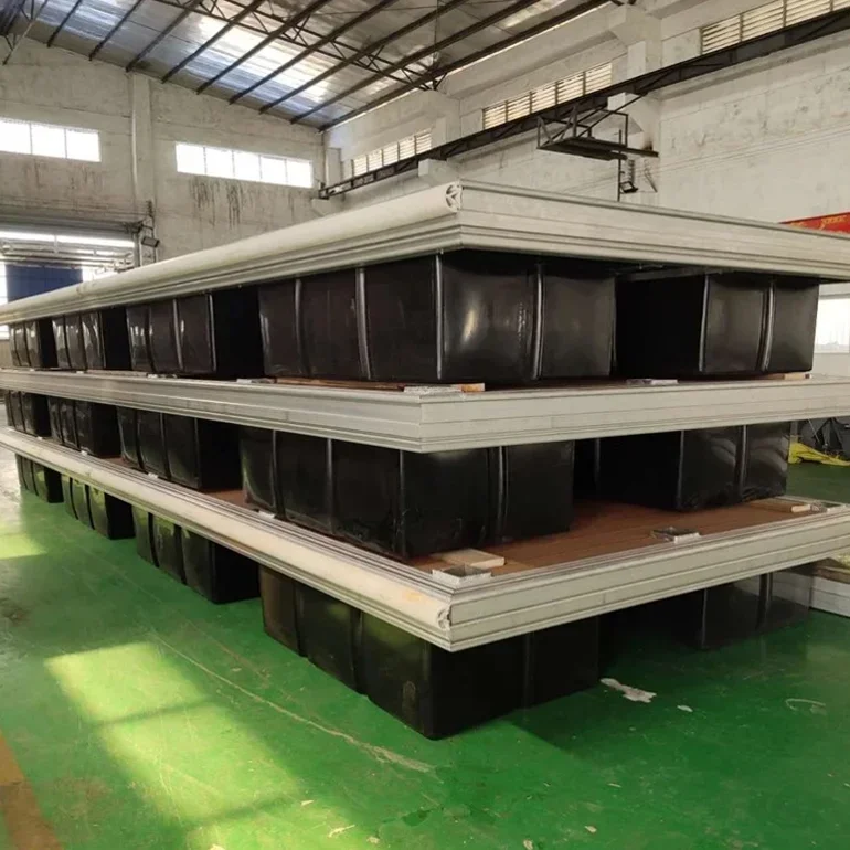 Floating Pier Aluminum Frame Structure Design Plastic Pontoon