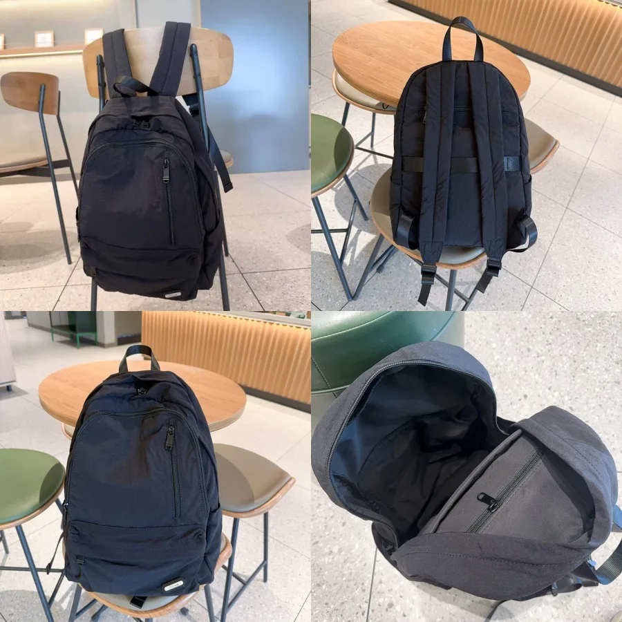 

【New style】Korean men and women's new backpack nylon simple casual backpack light large capacity multi-pocket bag trendy