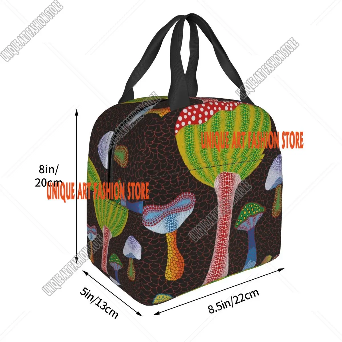 Custom Yayoi Kusama Art Insulated Lunch Bag for School Office Japanese Artist Resuable Thermal Cooler Bento Box Women Children