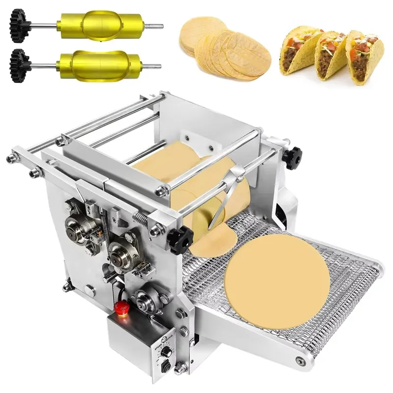 Electric Commercial Tortilla and Pancake Press with Two Molds Non-stick Coating for Roti Pita and Tacos