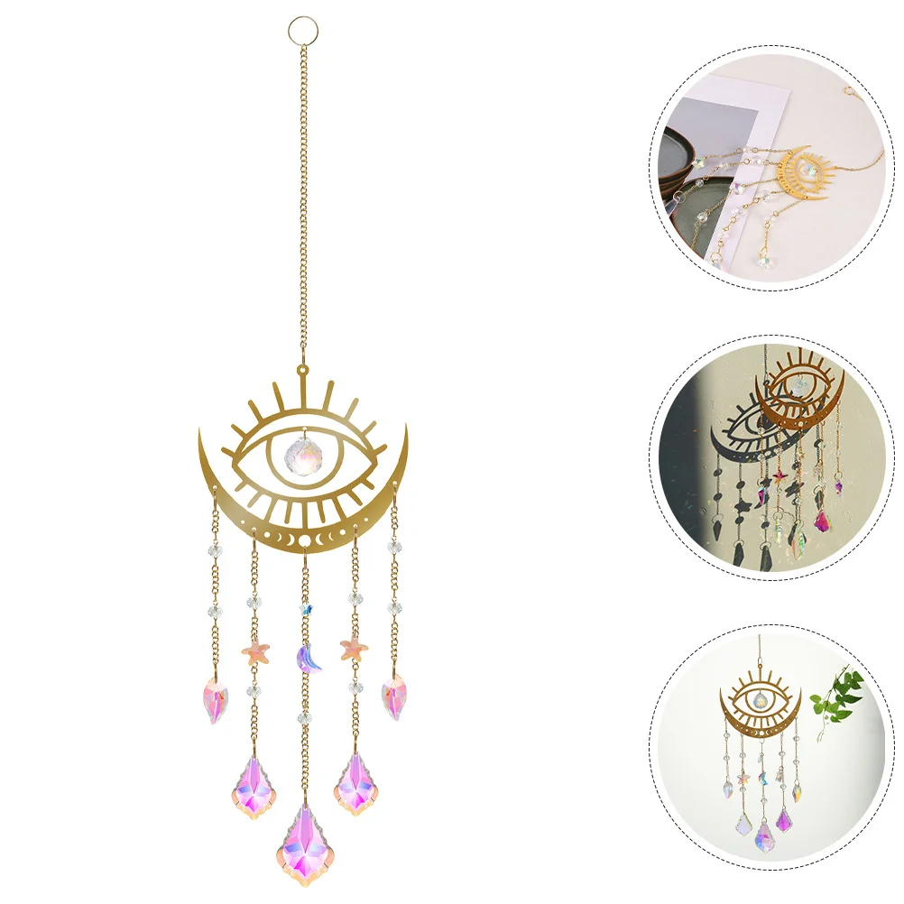 

Evil Eye Metal Hanging Ornament Decorative Wall Window Hanging Pendant Sun Catcher Metal Pendant Home Porch Decor