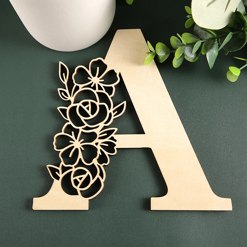 Wildflower Flowered Wall Decor Wood Nursery Letters Boho Name Sign  Floral Wooden Alphabet Letters Girls Room Sign Bedroom