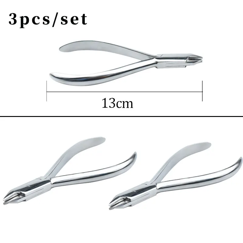 

3Pcs Dental Orthodontic Tool Three Prong Plier for Shaping and Bending Every Kinds Ligature Contouring and Wire Bending Tool