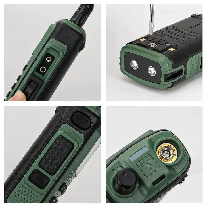 For Baofeng UV-17 Walkie Talkie UV 17 Tri-Band Two Way Radio Type-C Charger FM Wireless Copy Frequency 5W 1800mAh