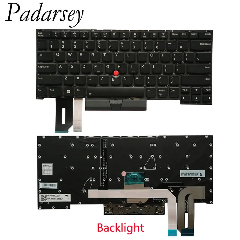 Padarsey-Reemplazo de teclado para portátil, sin marco, para Lenovo ThinkPad T490S T495S T14S P1 X1 Extreme Gen1 Gen2