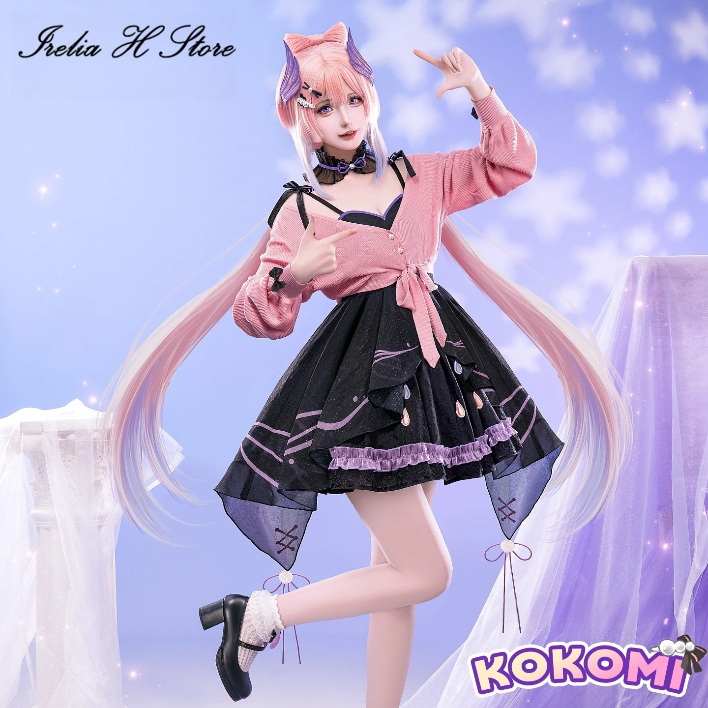 

Pre sale Irelia H Anime Pearl Girl Cosplay Costume Pearl Girl Sweet Daily Suit Dress Female Halloween Costumes