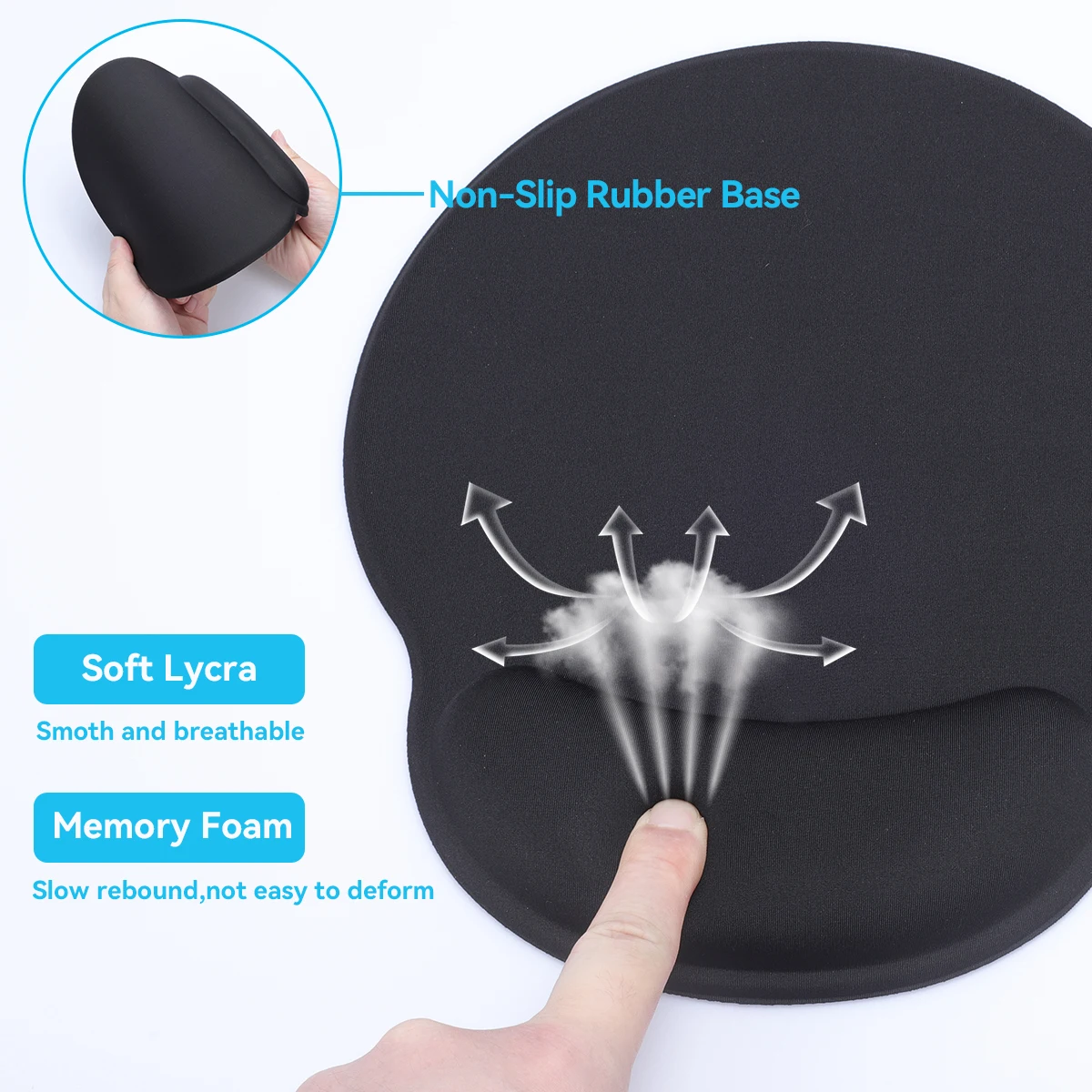 

Ergonomic Wrist Rest Mouse Pad Comfortable Wrist Support Non Slip Mice Mat Soft Mousepad Silicone mouse pad For Laptop Computer