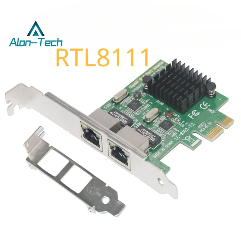 

Server PCIE Dual-port Gigabit Network Adapter PCI-E Dual-port 1000M Network Port Aggregation Soft Route RTL8111