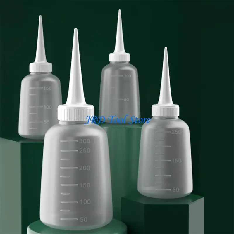 A2UD 4PCS 튼튼한 접착제 유전자 반투명 병. 정확한 액체 분배