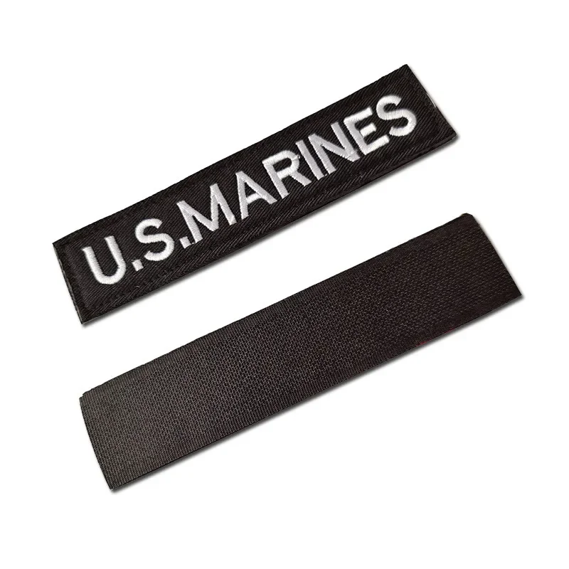 U.S Marine Corps Chest Strip Patch, Clothes Embroidery Appliques, Hook and Loop Hat Badges, Military Backpack, Backpack, Sticker