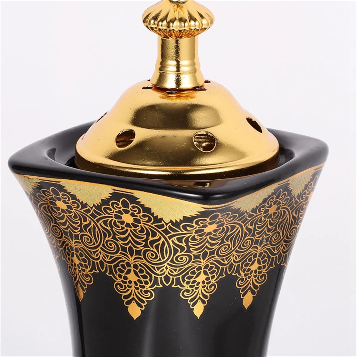 A44TElectric Incense Burner Frankincense Incense Holder Vintage Arabic Censer Burner Home Office Yoga Spa Ornament EU Plug