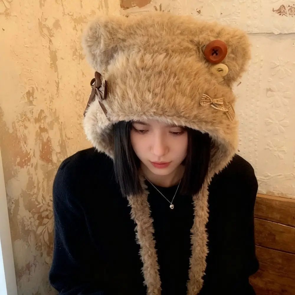 جديد يندبروف الأذن حماية قبعة الباردة والدليل على آذان الدب البلوز قبعة سميكة غطاء محرك السيارة قبعة الشتاء #4