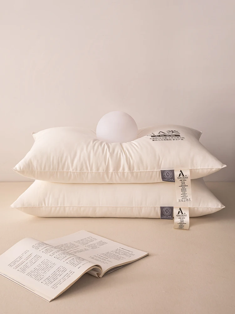 Pure Cotton Face Sleeping Low Pillow Filling By Microfiber Fiber Soft Neck Health Pillows For Adults Home Hotel 40x60/48x74 CM