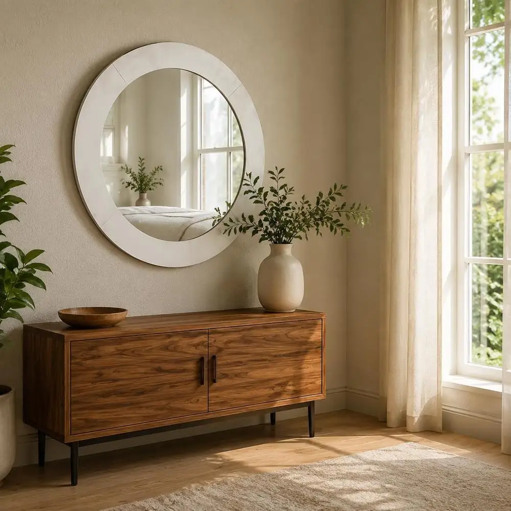 Miroir de salle de bain à LED, miroir cosmétique rond (60 cm) avec éclairage avant et arrière, miroir à mémoire de forme anti-buée, miroir de salle de bain à intensité variable en continu avec 3 températures de couleur, fixation murale