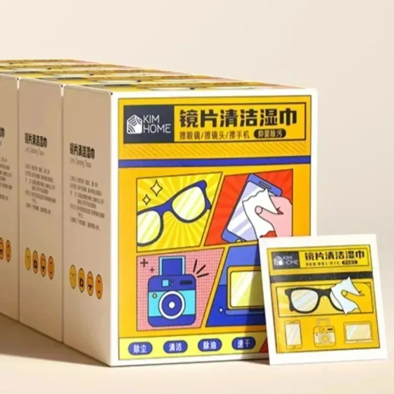 10/200pcs Anti Fog Lens Cleaning Wipes Disposable for Glasses Phone Screen Non Scratch Moisture Woven Residue Free Soft Wipes