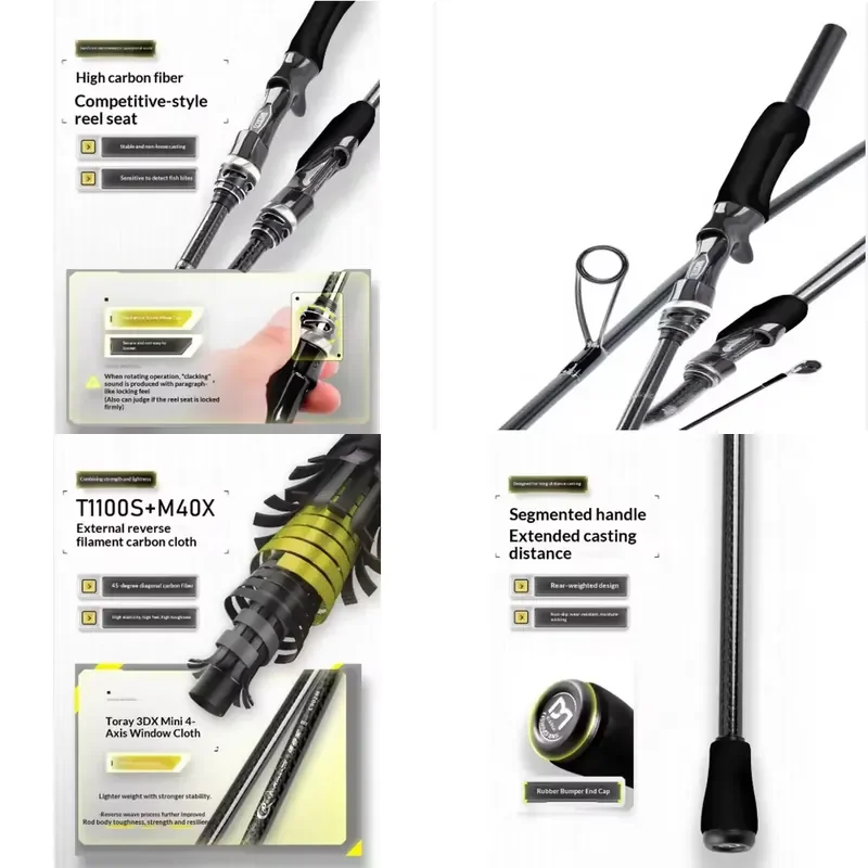 Fisherman Performer 2.0 Ultra-Long Diaomi Carbon Fiber EVA Tough Lure Rod Anti-Impact 2.7m for Long-Term Saltwater Lake Use