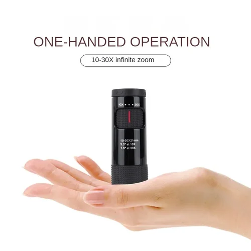 Imagen 2 del producto Potente Monocular 10-30x21 Zoom Mini telescopio portátil telescopio equipo de Camping turismo vista óptica Monocle