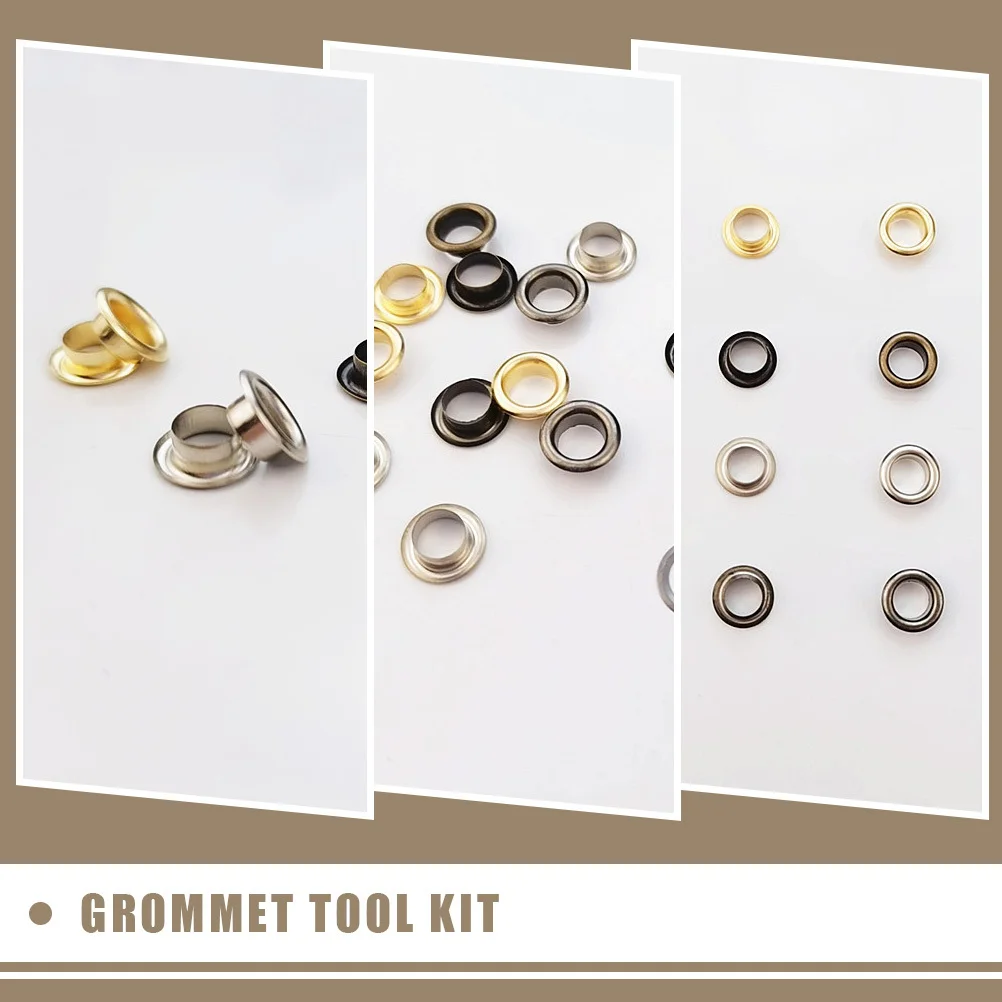 1 Kotak Perlengkapan Alat Grommet Logam untuk Tali Sepatu, Pakaian, Kerajinan Tangan, Perlengkapan Kerajinan