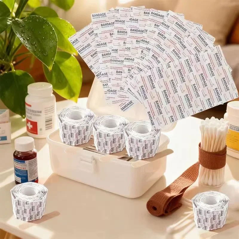

100/600pcs Band Aid, Waterproof Breathable Pad, Adhesive Plaster, Wound Hemostatic Patch, Emergency Bandage, Medical Gauze