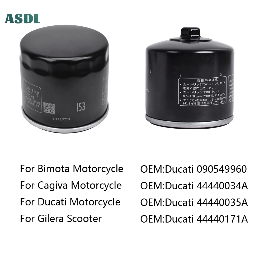 

Motorcycle Oil Filter For Ducati 350 Pantah 400 600 620 659 750 795 800 821 900 916 996 998 1000 1100 Monster 1200 Multistrada