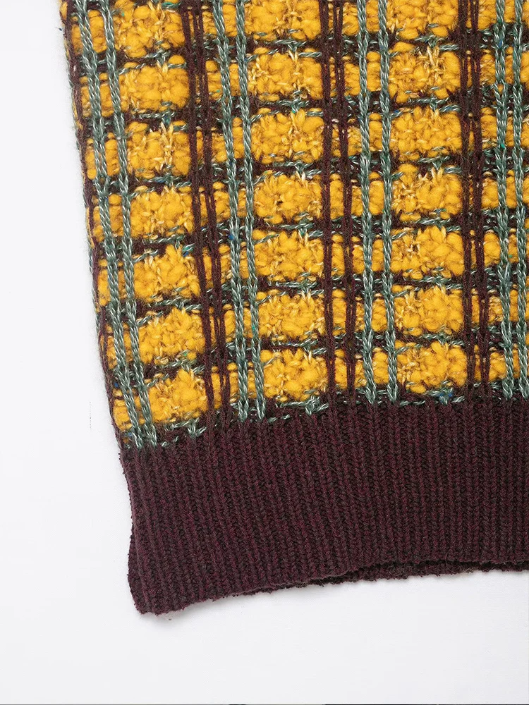 Chaleco de punto texturizado con cuello en V, versátil, elegante, sencillo, a la moda, estilo europeo, para mujer