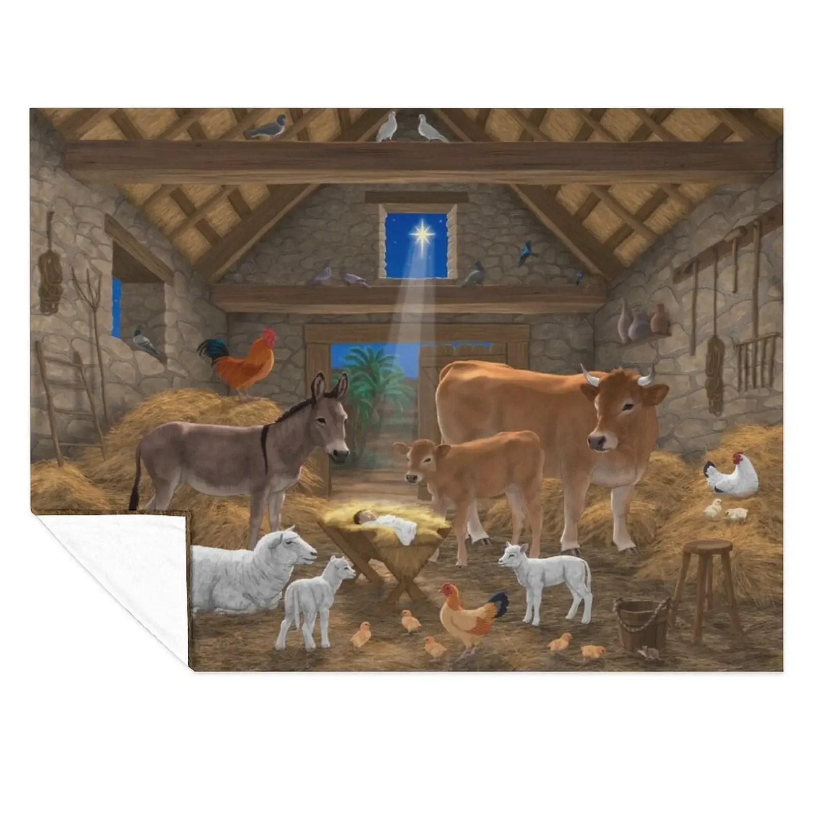 

Baby Jesus In Manger Christmas Nativity Scene Throw Blanket Summer Bed covers Decorative Beds warm for winter Blankets