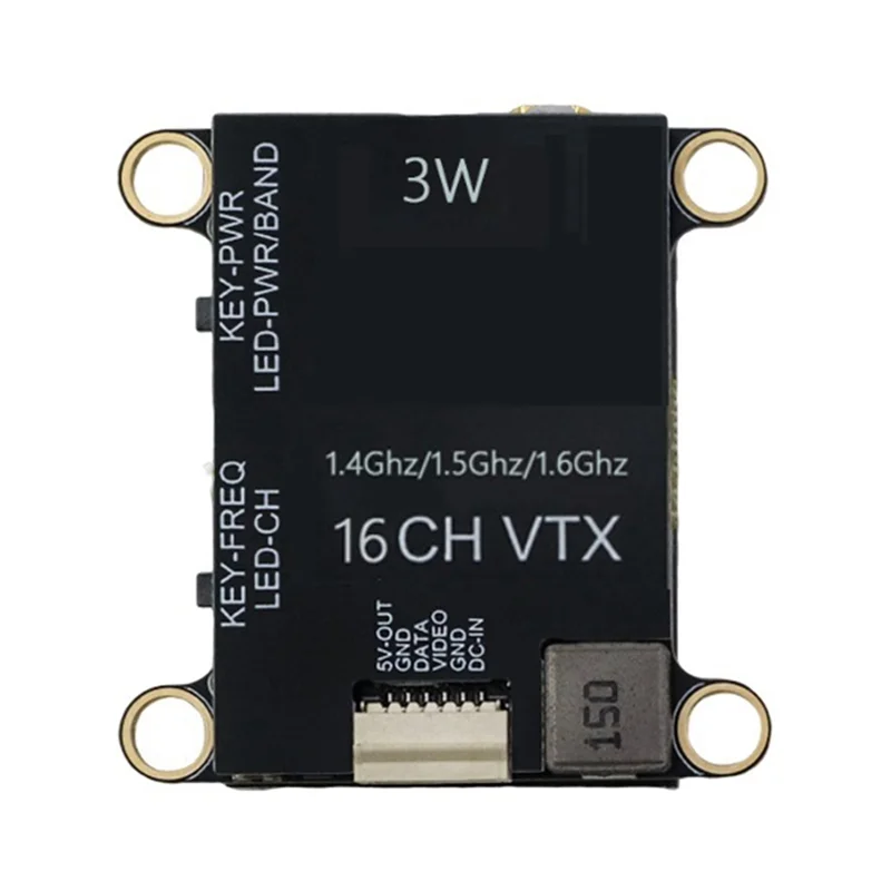 

LBER 1.4G 1.5G 1.6G 3W FPV VTX 16CH 3000Mw Video Transmitter Module For RC FPV Fixed Wing Aircraft Long Range Drone