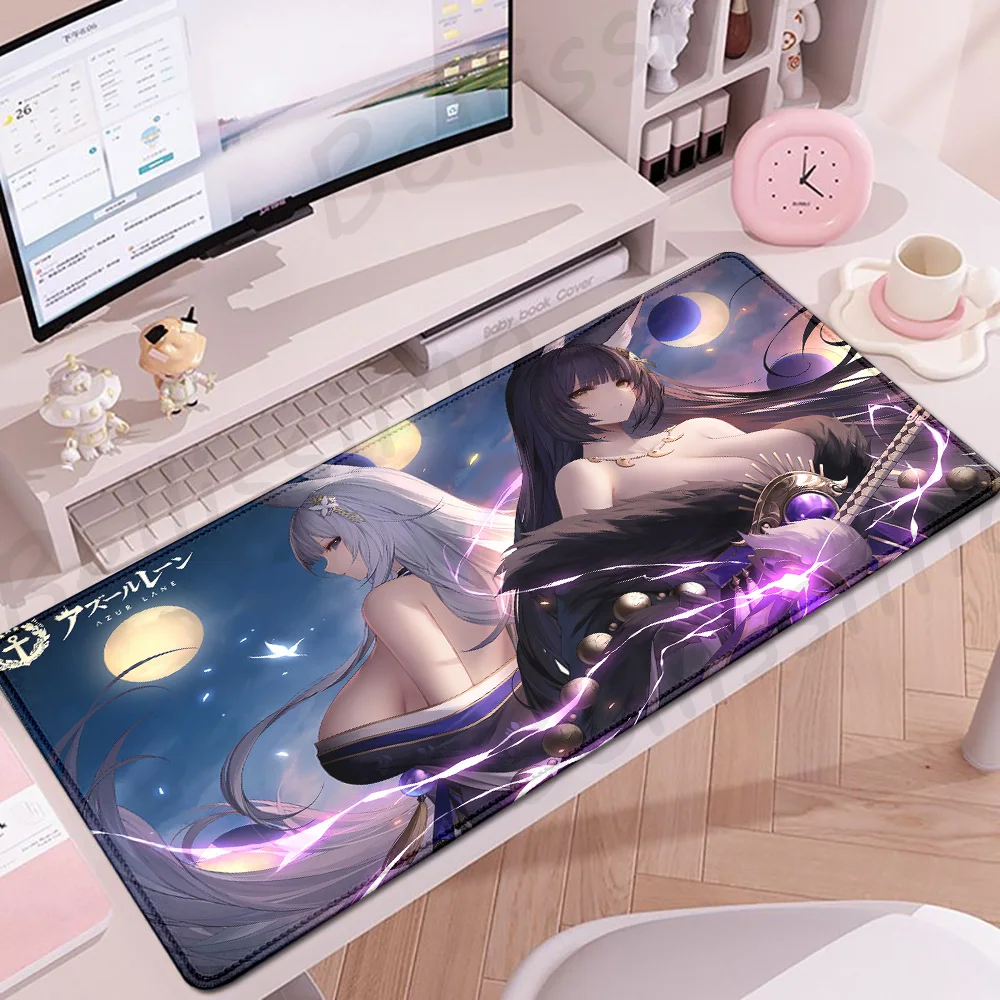 

Large Gaming Mouse Pad Azur Lane Sexy Anime Girl Mousepad Computer Keyboard Desk Mat E-Sports Extended Mousemat Big Boob Playmat