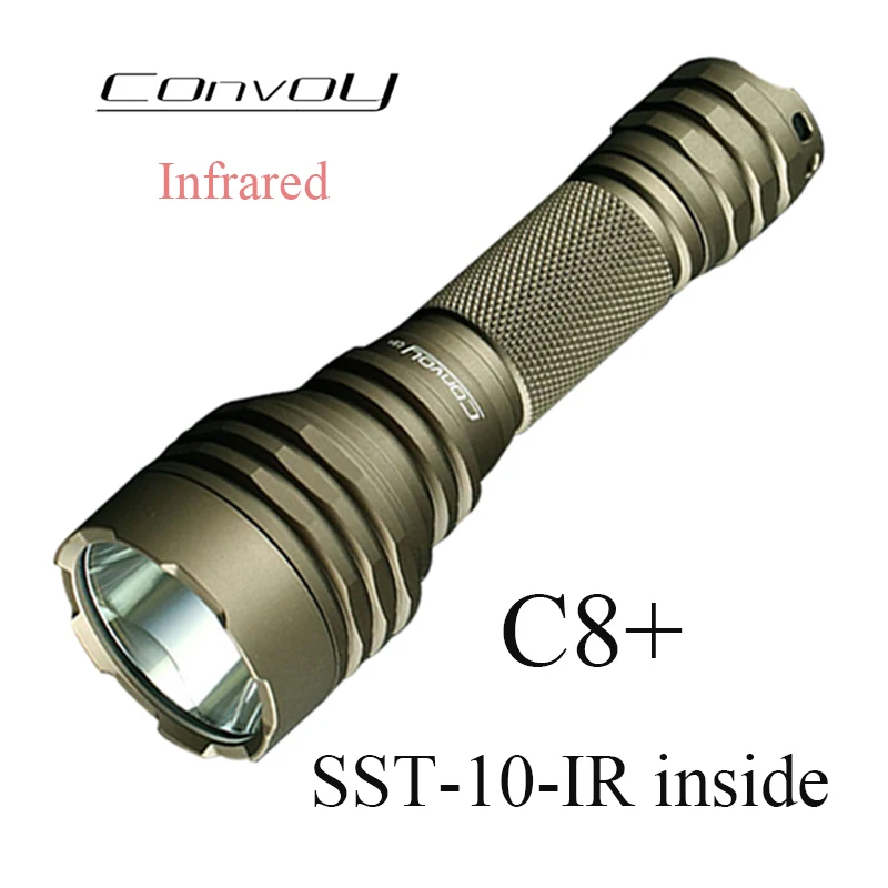 lanterna infravermelha do comboio c8 mais com luz do sst10 ir 850nm 940nm 18650 01