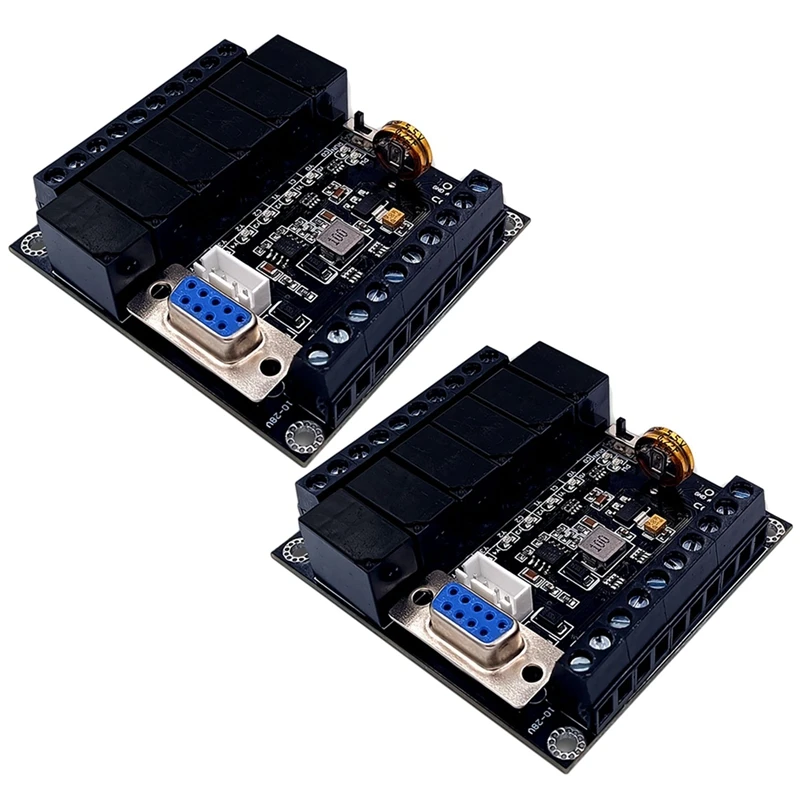 

2X PLC Industrial Control Board FX1N-14MR Relay Module Editable Controller